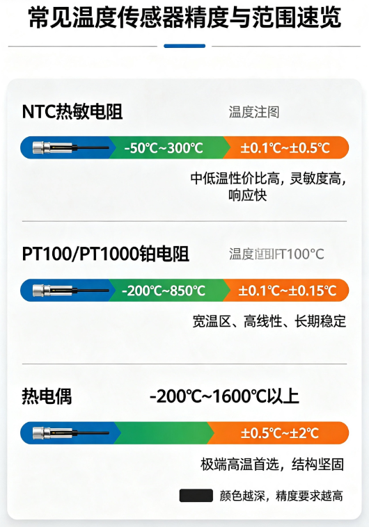 温度传感器精度对比